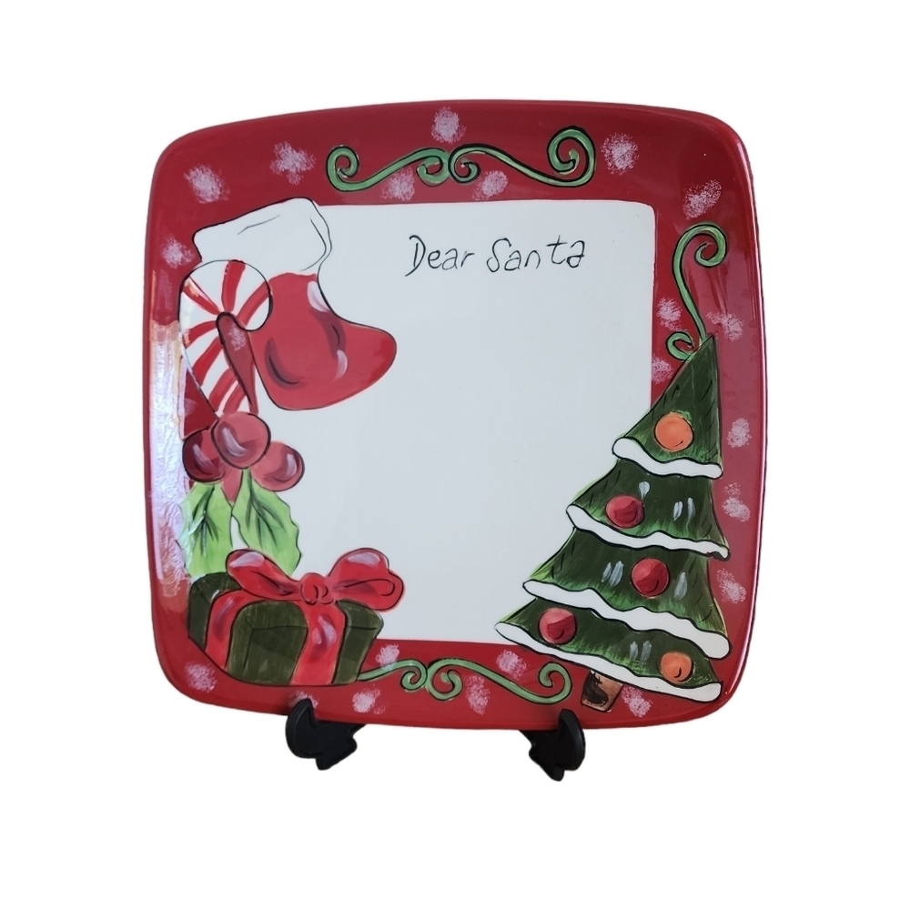 Tabletops Gallery Dear Santa Christmas Cookie Plate